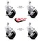 Service Caster 4 Inch Phenolic Wheel Swivel 12mm Threaded Stem Caster Set with Brake SCC SCC-TS20S414-PHR-TLB-M1215-4 - alternate 1